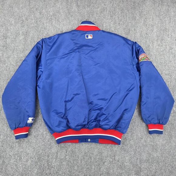 Vintage Chicago Cubs Jacket Mens Medium MLB Baseball Starter Wrigley Field 90s - Picture 3 of 16